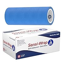 Dynarex 3289 Sensi-Wrap Self-Adherent Bandage Roll, Dark Blue, 4