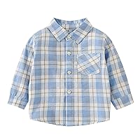 Fruit of The Look Top Shirts Button Down Western Shirts Boys Outfit Toddler Buffalo Plaid Shirts Graphic Tees