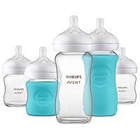 Glass Natural Bottle with Natural Response Nipple, Baby Gift Set, SCD858/01