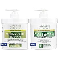 Advanced Clinicals Green Coffee Bean Oil Firming Cream + Collagen Skin Rescue Cream Set