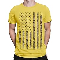 Men's Independence Day Flag Print Fashion Shirt Soft Comfortable Light Weight T Shirt Rund Neck Short Sleeve Top(,)