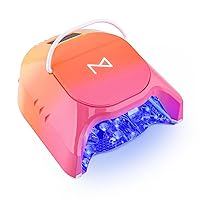 M Professional Hybrid 86W Wireless Rechargeable UV LED Nail Curing Lamp Cordless Nail Dryer for Gel Nails, Manicure, Pedicure (Ombre Orange)