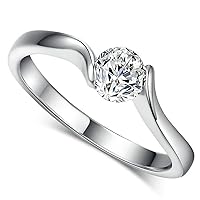 Razzy ZYR422 Concise Cubic Zirconia Silver Color Jewelry