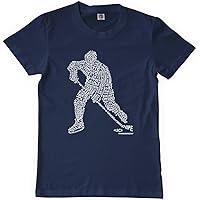 Threadrock Big Boys' Hockey Player Typography Design Youth T-Shirt