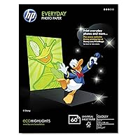 HP Everyday Photo Paper, Glossy, 5x7 in, 60 sheets (CH097A)