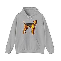 Airedale Terrier 50/50 Hooded Sweatshirt