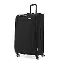 Samsonite Saire LTE Softside Expandable Luggage Wheels, Black, Large Spinner