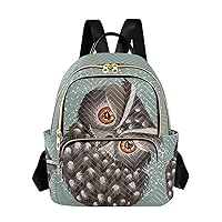 Owl Print Cute Mini Backpack Purse for Women Travel Bag Fashion Daypack Back Pack Shoulder Bag