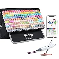 200 Colors Alcohol Markers with Free App, Dual Tip Art Markers with Kickstand Case for Artists Adults and Kids. Alcohol Based Markers for Coloring Painting Sketching and Drawing, Great Gift.