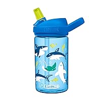 CamelBak Eddy+ 14oz Kids Water Bottle with Tritan Renew – Straw Top, Leak-Proof When Closed