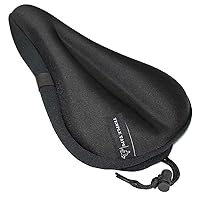 Ultra Gel Bike Seat Cushion - Extra Soft Bicycle Saddle Cover for Spin, Exercise Stationary Bikes and Outdoor Biking - Premium Accessories for Comfort While Cycling