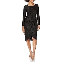 Adrianna Papell Women's Metallic Knit Draped Dress