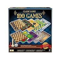 Classic Games, Enjoy 100 Different Games, Includes 5 Double-Sided Playing Boards, Fun for Children and Adults, For Ages 3 and up