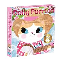 Mudpuppy Dolly Purrton Music Cats 100 Piece Puzzle from Mudpuppy - Introduce a Music Legend with This Jigsaw Puzzle for Kids, Foil Embellishments, 14