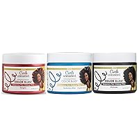 ORS Curls Unleashed Color Blast Temporary Color Wax, Infused with Beeswax & Castor Oil, Sangria - Bodacious Blue - Molasses - Bundle