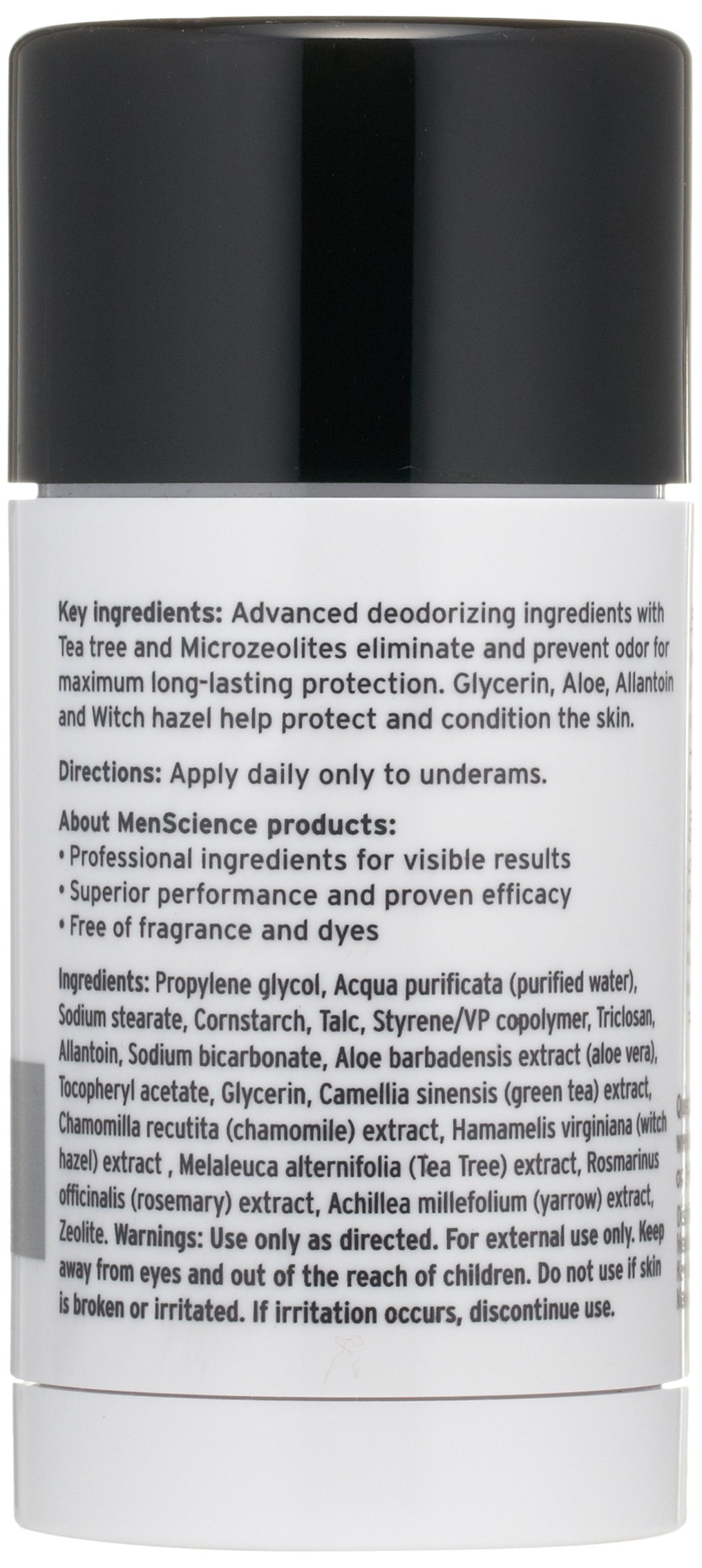 MenScience Androceuticals Advanced Deodorant, 2.6 oz (Pack of 1)