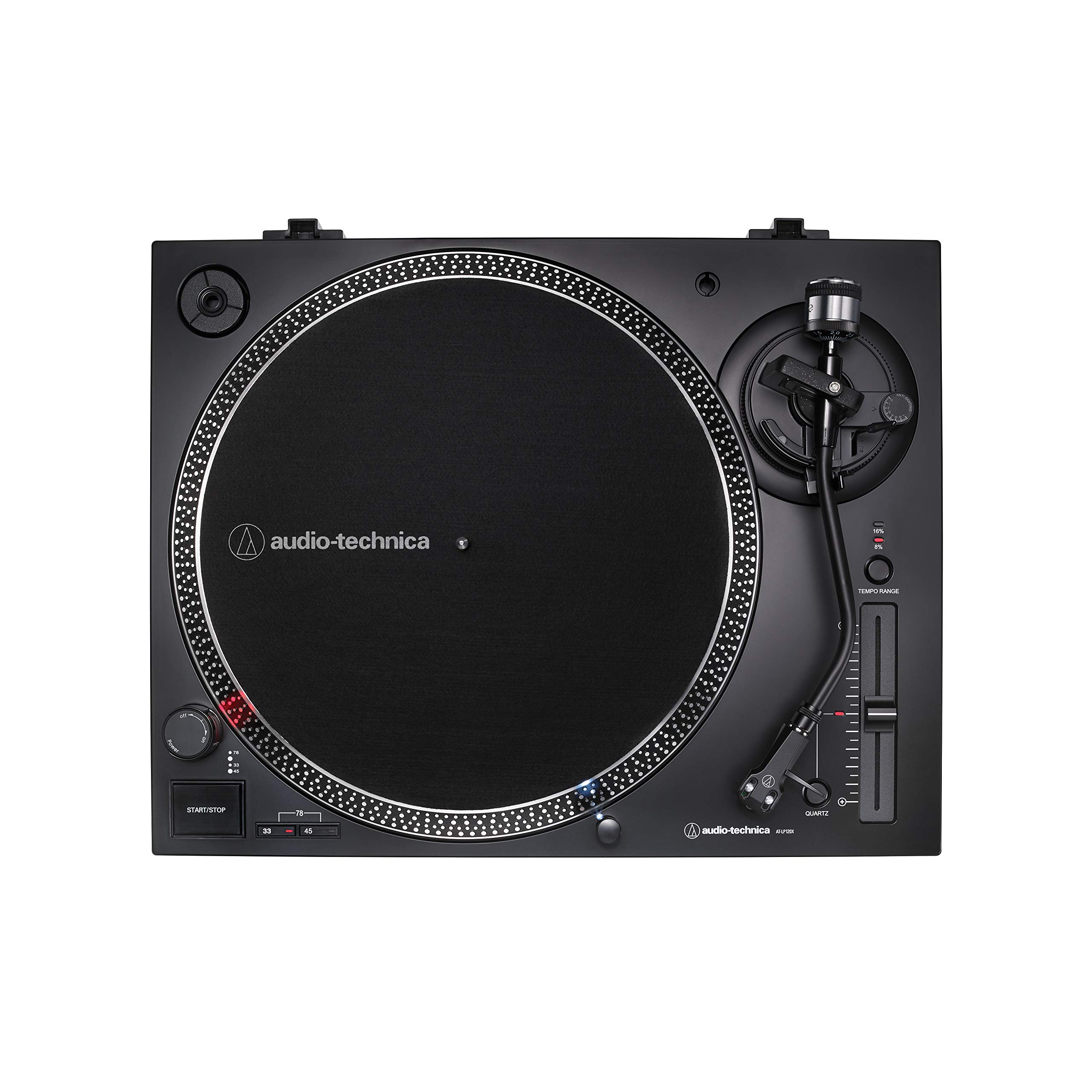 Audio-Technica AT-LP120XUSB-BK Direct-Drive Turntable (Analog & USB), Fully Manual, Hi-Fi, 3 Speed, Convert Vinyl to Digital, Anti-Skate and Variable Pitch Control Black