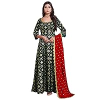 Plus Size Indian Pakistani Kurti for Womens With Dupatta | Art Silk Woven Kurta Kurtis Dress For Women