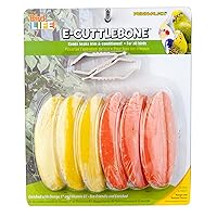 Penn-Plax Bird-Life Flavored E Cuttlebone 6 Pack – Mango & Banana – Enriched with Omega 3 and Vitamin B1 – Great for All Birds