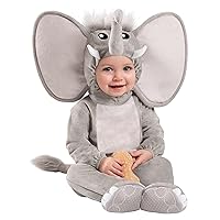 Spirit Halloween Baby Faux Fur Lil’ Elephant Costume | Elephant Cosplay | Onesie Outfit | One Piece Costume | Animal Outfit