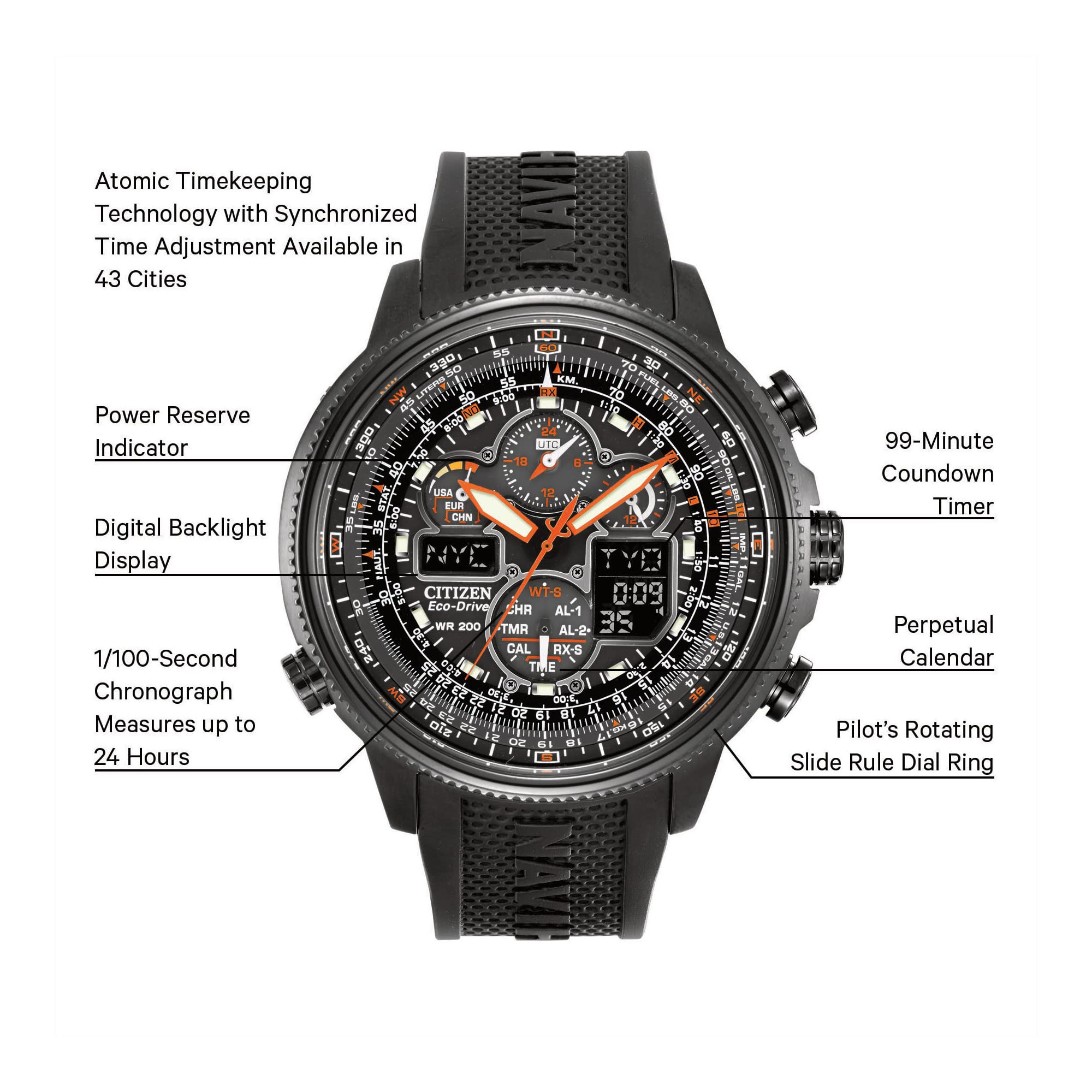 Mua Citizen Watches JY8035-04E Navihawk A-T Eco-Drive Perpetual Chrono  Strap Watch trên Amazon Mỹ chính hãng 2023 | Fado