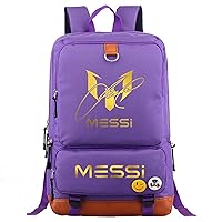 Lionel Messi Graphic Lightweight Laptop Bag Football Star Rucksack-Student Daily Bookbag Casual Bagpack for Travel