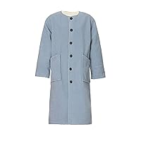 RTR Design Collective Oversized Reversible Shearling Coat, Blue, Small