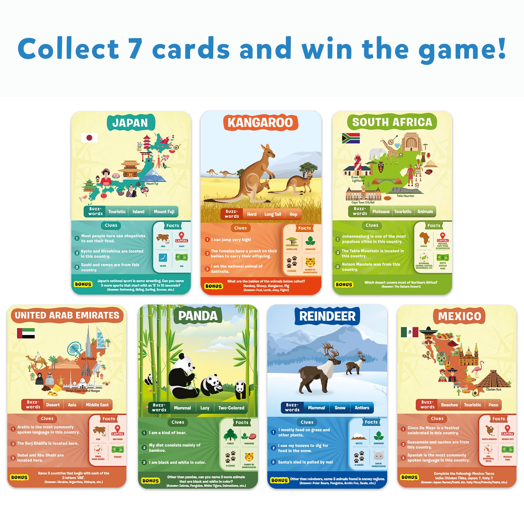 Skillmatics Card Game - Guess in 10 Animal & Countries Combo, Gifts for 6 Year Olds and Up, Quick Game of Smart Questions, Fun Family Game