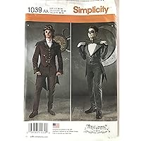 Simplicity Men's Steampunk and Skeleton Cosplay and Halloween Costume Sewing Pattern, Sizes 38-44
