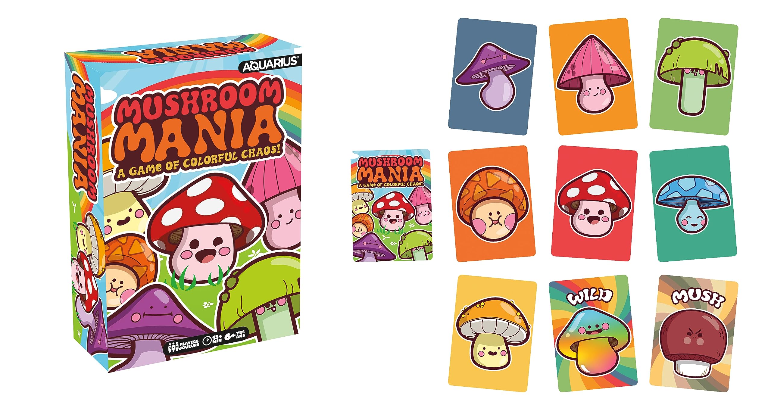 AQUARIUS Mushroom Mania Card Game - Mushroom Mania Card Game - Great Family Fun - Ages 6+ - Officially Licensed for Fun - Mushroom Mania Card Game - Merchandise & Collectibles