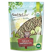 Food to Live Organic Whole Green Lentils, 5 Pounds - Non-GMO, Dried Raw Beans, Sproutable, Vegan, Kosher, High in Folate, Dietary Fiber, Protein, No Soaking Required, for Soups, and Veggie Burgers