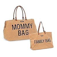 Childhome The Original Mommy Bag and Family Bag, Large Diaper Bag, Mommy Hospital Bag, Large Tote Bag, Mommy Travel Bag, Pregnancy Must Haves, Teddy Brown