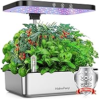 Hydroponics Growing System Indoor Garden - Herb Garden with Grow Light, 15 Pods Stainless Steel Indoor Garden Kit, Auto Timer, Gardening Gift for All Ages