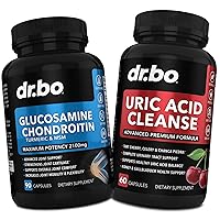 DR. BO Glucosamine Chondroitin Turmeric MSM - Uric Acid Cleanse Support Supplement