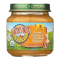 Earth's Best Organic Sweet Potato, Squash and Chicken Baby Food, 4 Oz Jar