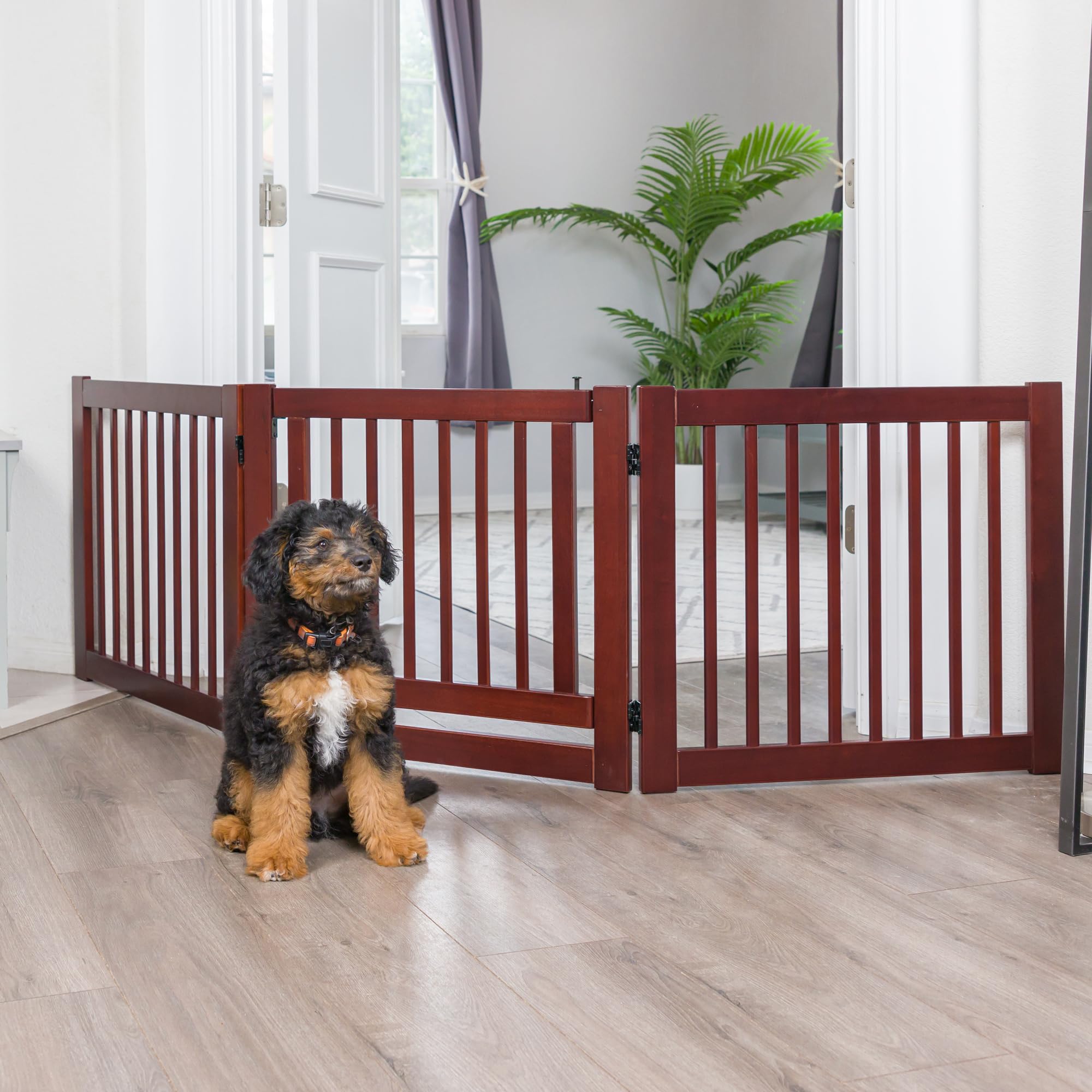 Primetime Petz 360 Configurable Freestanding Dog Gate with Door for Home