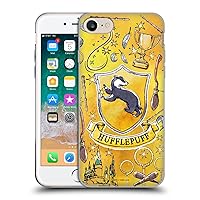 Head Case Designs Officially Licensed Harry Potter Hufflepuff Pattern Deathly Hallows XIII Soft Gel Case Compatible with Apple iPhone 7/8 / SE 2020 & 2022
