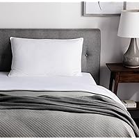 WEEKENDER Down Alternative Hotel Quality 100% Cotton Cover-Soft Hypoallergenic Standard (1 Single Pillow), Dorm Room Essentials