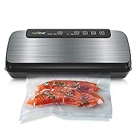 PKVS Sealer | Automatic Vacuum Air Sealing System Preservation w/Starter Kit | Compact Design | Lab Tested | Dry & Moist Food Modes | Led Indicator Lights, 12
