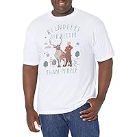 Disney Frozen Two Better Reindeers Men's Tops Short Sleeve Tee Shirt