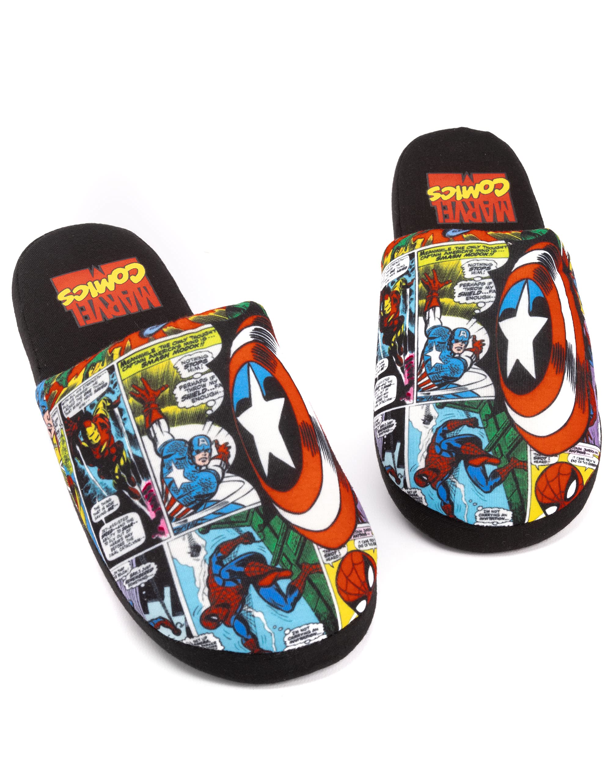 Marvel Avengers Slippers Comic Mens Slip On House Shoes Loafers