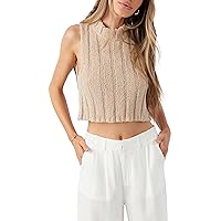 O'NEILL Women's Rib Knit Tank Top - Casual Summer Tanks for Women - Crop Length Rib Knit Top with Adjustable Straps