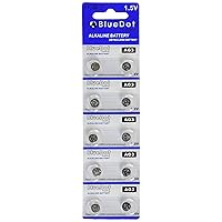 BlueDot Trading AG3 LR41 SR41 392 196 Alkaline Button Coin Cell 1.55v Battery for Watches, Calculators, Toys, Other Electronic Products, Quantity 10 Count