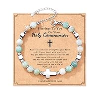 Shonyin Cross Bracelet for Girls - First Communion, Baptism, Confirmation Gifts for Girl