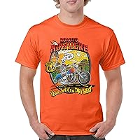 Road to Nowhere T-Shirt But its a Dry Heat Funny Skeleton Biker Ride Motorcycle Skull Route 66 Southwest Men's Tee