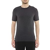 Emporio Armani Men's Viscose Crewneck T-Shirt, Grey/Grey Stripe, 3X-Large