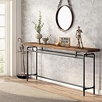 Tribesigns Console Table, 70.9 Inches Extra Long Sofa Table for Living Room, Industrial Narrow Console Sofa Tables Behind Couch, Entryway Hallway Foyer Table for Entrance, Rustic Brown