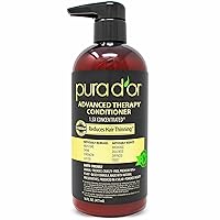 PURA D'OR Advanced Therapy Conditioner (16oz) For Increased Moisture, Strength, Volume & Texture, No Sulfates, Made with Argan Oil & Biotin, All Hair Types, Men & Women (Packaging May Vary)