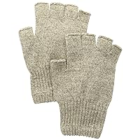 Fox River Men's Mid-Weight Fingerless Glove, Brown Tweed