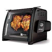 Ronco ST5500SBLK Series Rotisserie Oven, Countertop Rotisserie Oven, 3 Cooking Functions: Rotisserie, Sear and No Heat Rotation, 12-Pound Capacity, Black